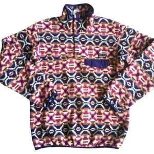 RARE Patagona Snap Synchilla Fleece, Aztec Geometric Aberdeen Butterfly - Sz XS